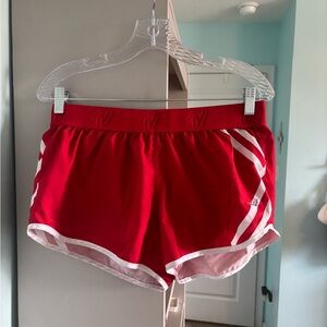 Red Varsity Women's Athletic Shorts